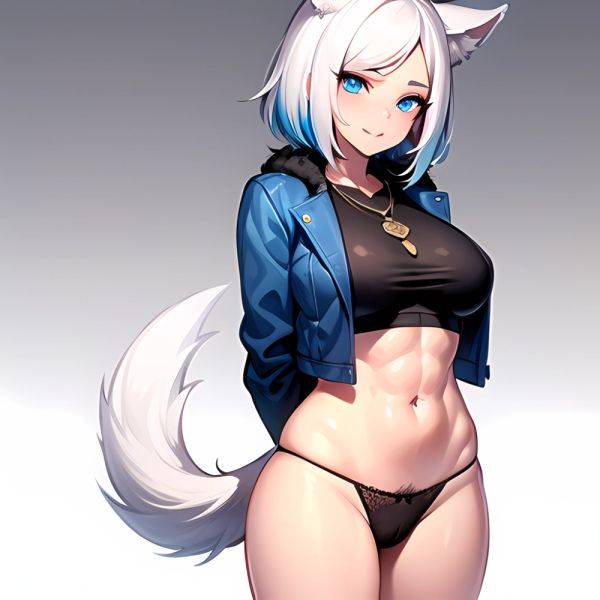 Solo 1girl Abs Animal Ears Aria Crystalplanet00 Bbc Chan Biting Black Hair Black Sclera Blue Eyes Breasts Colored Sclera Cropped, 55975267 - AIHentai - aihentai.co on pornsimulated.com