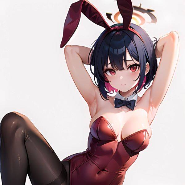 1girl Solo Animal Ears Armpits Black Hair Black Pantyhose Blue Archive Bow Bowtie Cat Ears Colored Inner Hair Coma Light825, 785202684 - AIHentai - aihentai.co on pornsimulated.com