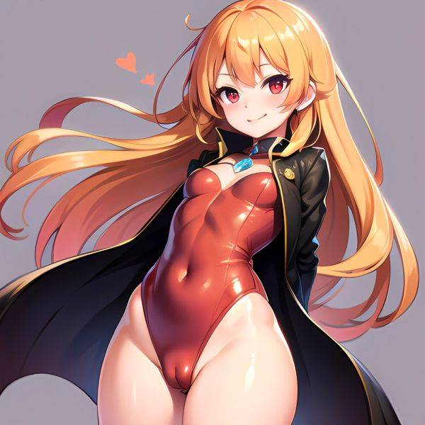 1girl Mature Belt Blush Breasts Cameltoe Gem Heart Highres Hyper Blossom Jacket Jewelry Leotard Long Hair Magical Girl Orange Ha, 3725611535 - AIHentai - aihentai.co on pornsimulated.com