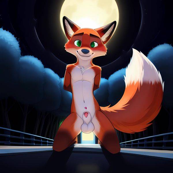 Solo Male Fox Anthro Dynamic Pose 1 3 Nick Wilde Zootopia Style Maple Story 0 7 Detailed Background Slim Smiling, 586372514 - AIHentai - aihentai.co on pornsimulated.com