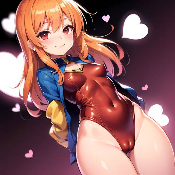 1girl Mature Belt Blush Breasts Cameltoe Gem Heart Highres Hyper Blossom Jacket Jewelry Leotard Long Hair Magical Girl Orange Ha, 483312513 - AIHentai - aihentai.co on pornsimulated.com