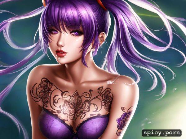 Tattoos, high definition, hyperanime, gorgeous face, 4k, long twin tails hair - spicy.porn on pornsimulated.com