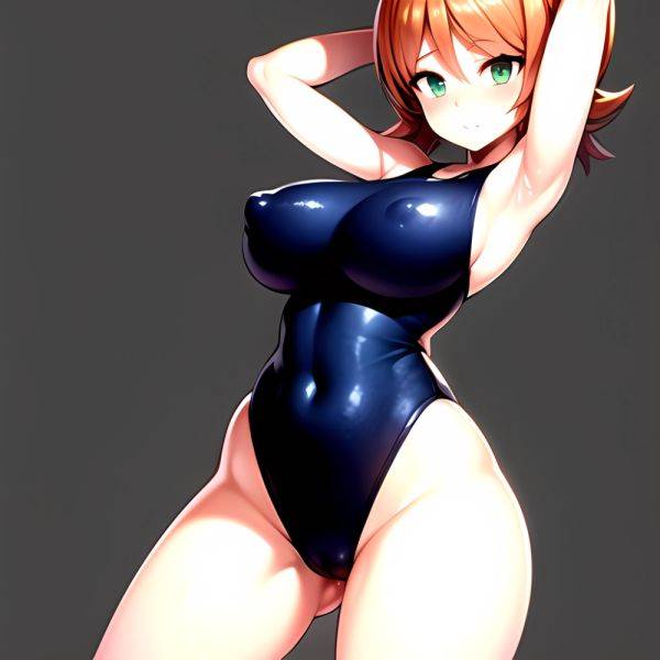 1girl Armpits Back Bare Legs Bikini Blush Breasts Covered Navel Cowboy Shot Creatures Company Female Focus Game Freak Green Eyes, 1588841000 - AIHentai - aihentai.co on pornsimulated.com