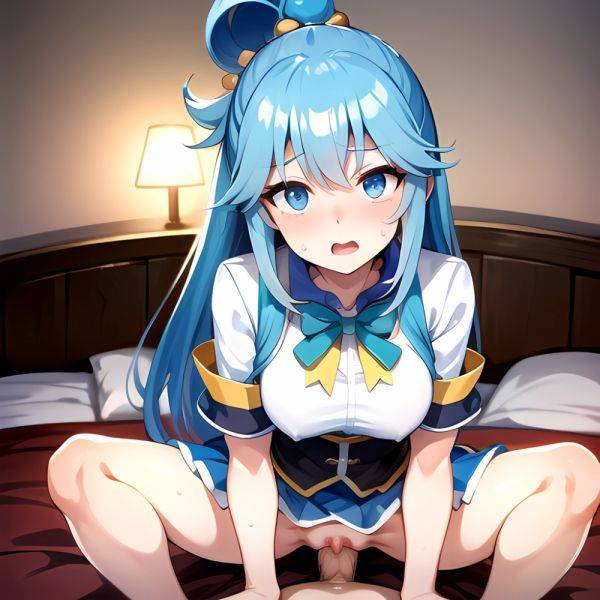 Absurdres Ai Generated Anus Aqua Konosuba Bedroom Blue Eyes Blue Hair Cowgirl Position Highres Looking At Viewer On Bed Penis, 716558015 - AIHentai - aihentai.co on pornsimulated.com