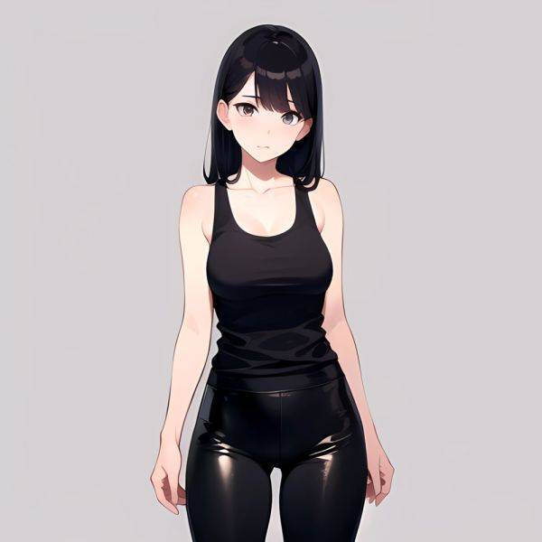 1girl Solo Tank Top Leggings Standing Fully Clothed Pov Simple Background, 4204097522 - AIHentai - aihentai.co on pornsimulated.com