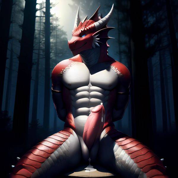 Anthro Dragon Male Solo Abs Cum Dripping Muscular Dragon Penis Genital Slit Furry Sitting Realistic Scales Detailed Scales Textu, 2616768742 - AIHentai - aihentai.co on pornsimulated.com