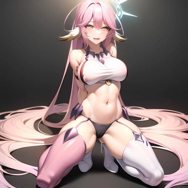 Ngnl Jibril Jibril Anime Absurdres Long Hair Pink Hair Halo Large Breasts Symbol Shaped Pupils Tattoo Cleavage Naked Sideboob Mi, 1606243498 - AIHentai - aihentai.co on pornsimulated.com