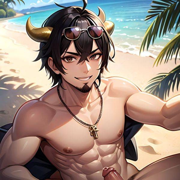 Naked Penis Dick Abs Atlas Vos Bara Beach Bracelet Brown Eyes Brown Hair Bulge Collarbone Commission Cow Horns Solo 1guy, 4117387482 - AIHentai - aihentai.co on pornsimulated.com