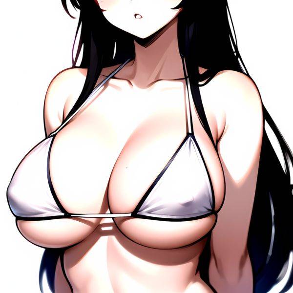 1girl O Absurdres Bikini White Bikini Black Hair Blue Eyes Breasts Cleavage Collarbone Commentary Request Highres Large Breasts, 1325020455 - AIHentai - aihentai.co on pornsimulated.com