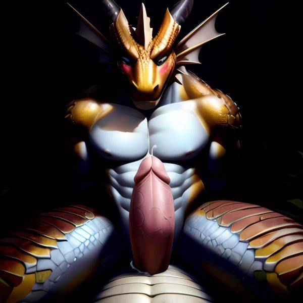 Anthro Dragon Male Solo Abs Cum Dripping Muscular Dragon Penis Genital Slit Furry Sitting Realistic Scales Detailed Scales Textu, 3986555979 - AIHentai - aihentai.co on pornsimulated.com