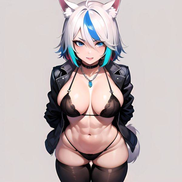 Solo 1girl Abs Animal Ears Aria Crystalplanet00 Bbc Chan Biting Black Hair Black Sclera Blue Eyes Breasts Colored Sclera Cropped, 3652107617 - AIHentai - aihentai.co on pornsimulated.com