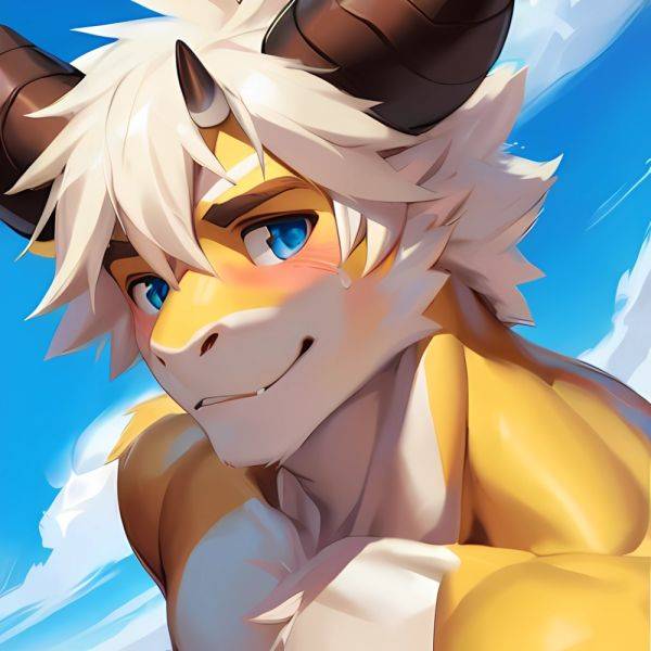 Male Anthro Muscle Kemono Dragon Penis Yellow Body Furry Blush White Mane Horns Chunie Meesh Kiyosan Sigma X Bara Detailed, 1800434708 - AIHentai - aihentai.co on pornsimulated.com