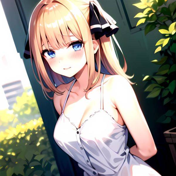 1girl Blonde Hair Blue Eyes Blush Breasts Go Toubun No Hanayome Miku Day Nakano Miku Arms Behind Back, 2353981442 - AIHentai - aihentai.co on pornsimulated.com