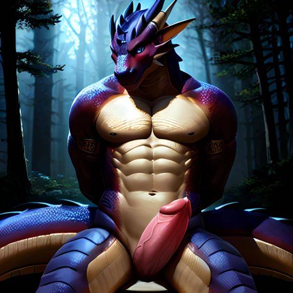 Anthro Dragon Male Solo Abs Cum Dripping Muscular Dragon Penis Genital Slit Furry Sitting Realistic Scales Detailed Scales Textu, 45696630 - AIHentai - aihentai.co on pornsimulated.com