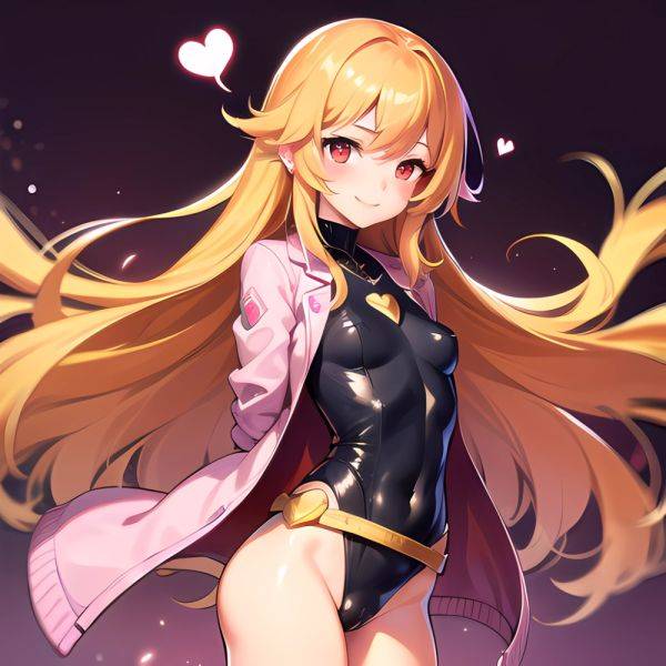 1girl Mature Belt Blush Breasts Cameltoe Gem Heart Highres Hyper Blossom Jacket Jewelry Leotard Long Hair Magical Girl Orange Ha, 569727945 - AIHentai - aihentai.co on pornsimulated.com