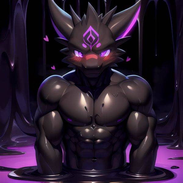 Solo Male Anthro Dragon Kemono Equine Penis Goo Transformation Black Slime Gooey Corruption Purple Glowing Liquid Glowing Penis, 2147090931 - AIHentai - aihentai.co on pornsimulated.com