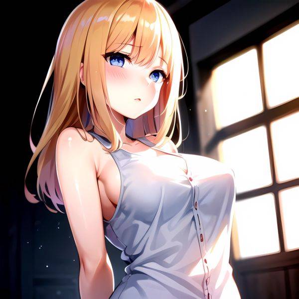 1girl Blonde Hair Blue Eyes Blush Breasts Go Toubun No Hanayome Miku Day Nakano Miku Arms Behind Back, 1908290316 - AIHentai - aihentai.co on pornsimulated.com