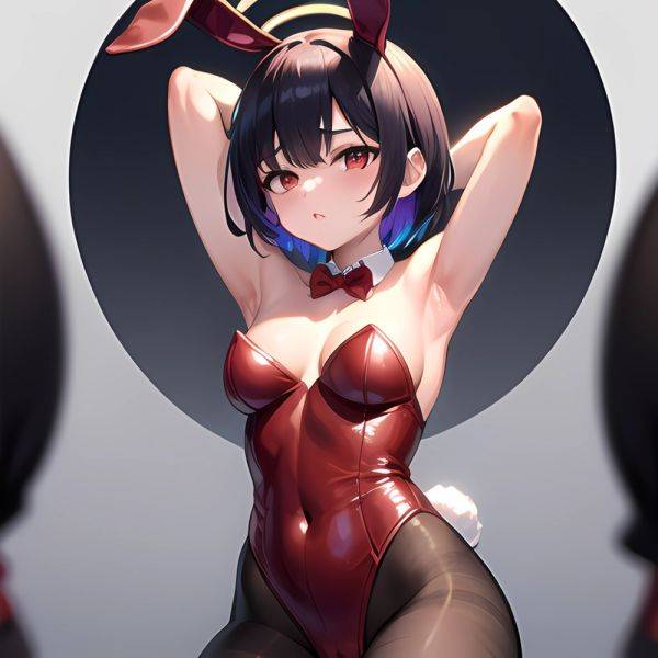 1girl Solo Animal Ears Armpits Black Hair Black Pantyhose Blue Archive Bow Bowtie Cat Ears Colored Inner Hair Coma Light825, 2572254372 - AIHentai - aihentai.co on pornsimulated.com