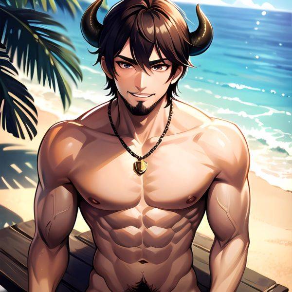 Naked Penis Dick Abs Atlas Vos Bara Beach Bracelet Brown Eyes Brown Hair Bulge Collarbone Commission Cow Horns Solo 1guy, 4141254207 - AIHentai - aihentai.co on pornsimulated.com