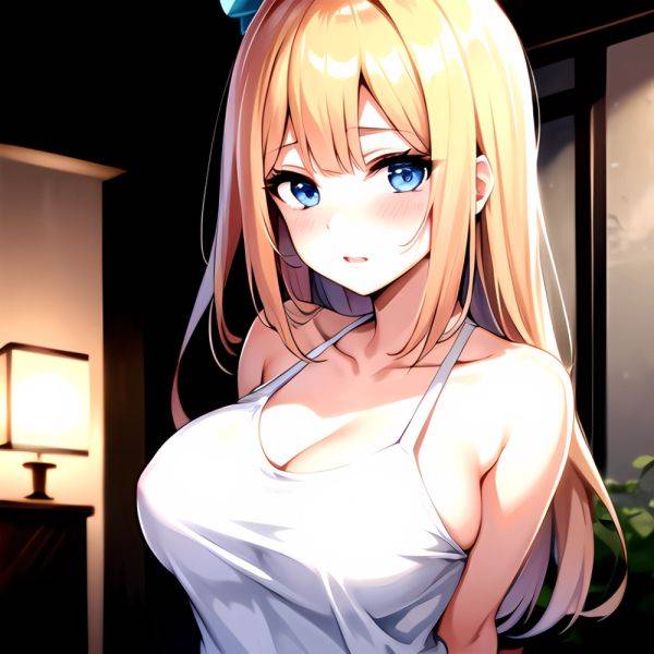 1girl Blonde Hair Blue Eyes Blush Breasts Go Toubun No Hanayome Miku Day Nakano Miku Arms Behind Back, 845790552 - AIHentai - aihentai.co on pornsimulated.com