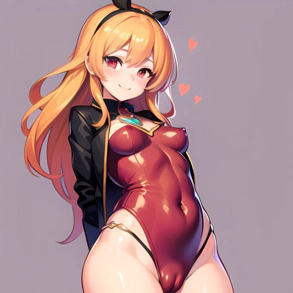 1girl Mature Belt Blush Breasts Cameltoe Gem Heart Highres Hyper Blossom Jacket Jewelry Leotard Long Hair Magical Girl Orange Ha, 1663802903 - AIHentai - aihentai.co on pornsimulated.com