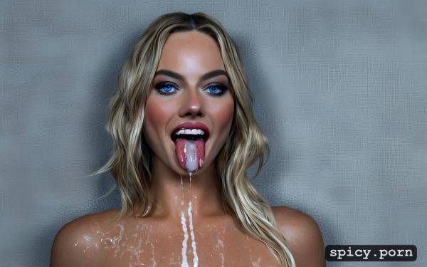 Margot robbie perfect face, tongue out, 8k, naked with cum all over body - spicy.porn on pornsimulated.com