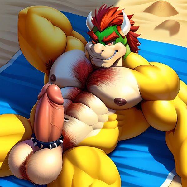 Bowser Laying On The Beach Yellow Skin Laying On A Towel Nude Beach Big Balls Big Penis Nipples Veins Muscles, 2530473216 - AIHentai - aihentai.co on pornsimulated.com