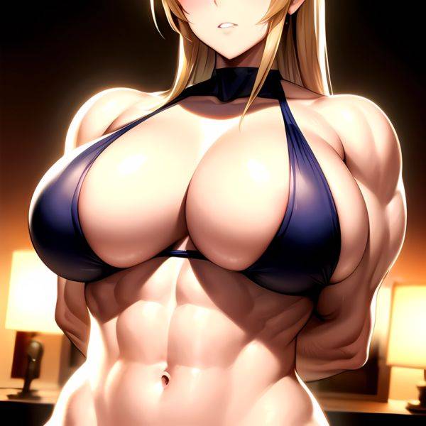 Big Boobs Naked 1girl Blue Eyes Muscular Big Muscles Huge Muscles Strong Arms Behind Back Looking At The Viewer Facing, 1647282795 - AIHentai - aihentai.co on pornsimulated.com