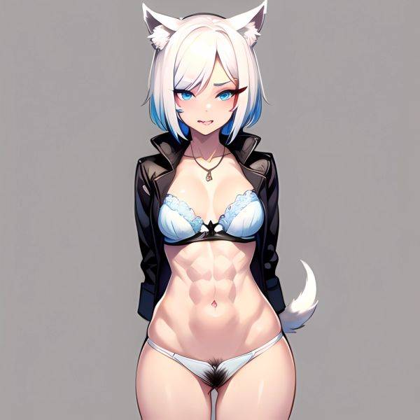 Solo 1girl Abs Animal Ears Aria Crystalplanet00 Bbc Chan Biting Black Hair Black Sclera Blue Eyes Breasts Colored Sclera Cropped, 2972242436 - AIHentai - aihentai.co on pornsimulated.com