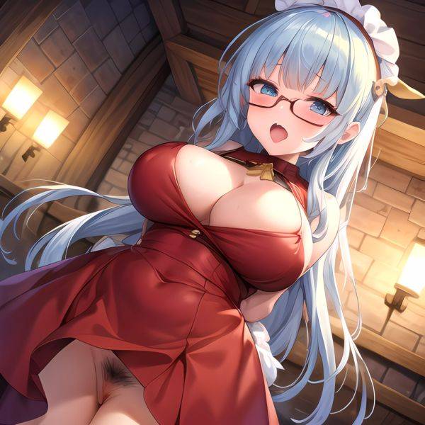1girl Ahegao Breasts Butcherboy Fucked Silly Glasses Huge Breasts Pubic Hair Solo Arms Behind Back, 140889978 - AIHentai - aihentai.co on pornsimulated.com