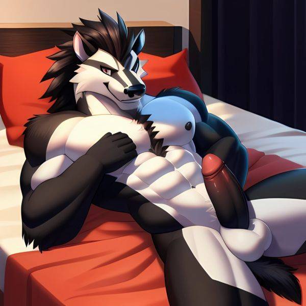 Obstagoon Full Body Detailed Eyes Detailed Background Solo Male Soft Shading 4k Hi Res Detailed Eyes Nude Balls Bedroom Black, 3689930876 - AIHentai - aihentai.co on pornsimulated.com