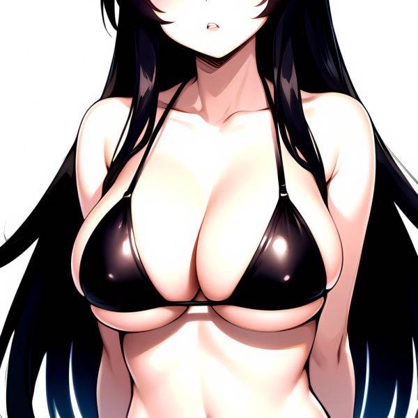 1girl O Absurdres Bikini Black Bikini Black Hair Blue Eyes Breasts Cleavage Collarbone Commentary Request Highres Large Breasts, 391331468 - AIHentai - aihentai.co on pornsimulated.com