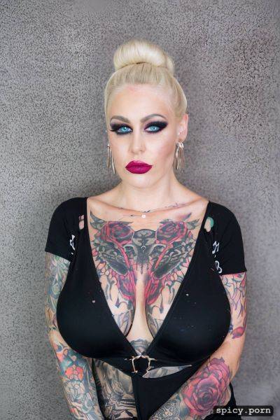 Tattoos on breasts, 33 year old white woman, hourglass shape - spicy.porn on pornsimulated.com