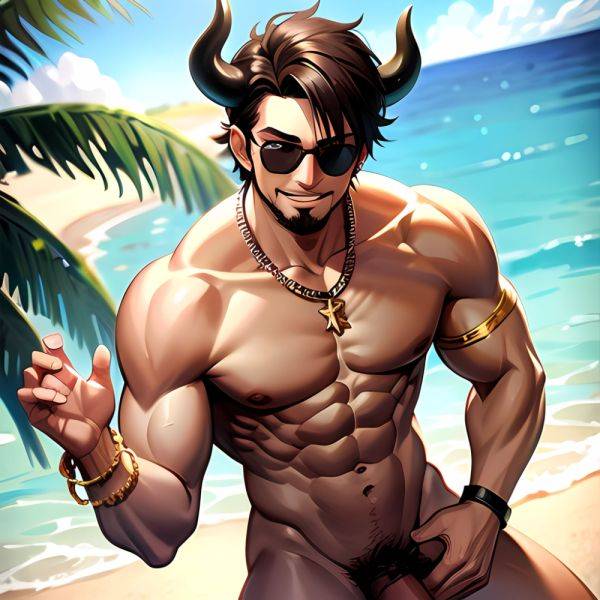 Naked Penis Dick Abs Atlas Vos Bara Beach Bracelet Brown Eyes Brown Hair Bulge Collarbone Commission Cow Horns Solo 1guy, 1138139315 - AIHentai - aihentai.co on pornsimulated.com