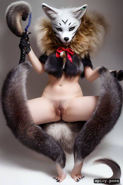 High resolution, has one fake tail, lesbian sex in furs, tentacles coming out of pussy - spicy.porn on pornsimulated.com