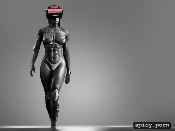 Athletic body, centered, sexy indian woman, wearing headphones - spicy.porn - India on pornsimulated.com