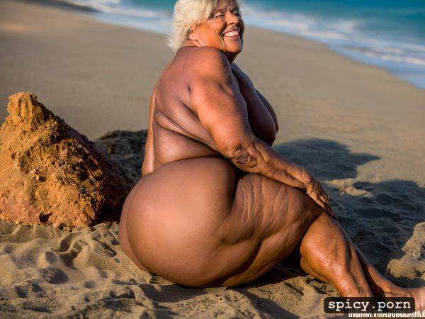 Fat leg, ultra detailed, lady 75 years old, 8k, on beach, realistic - spicy.porn on pornsimulated.com
