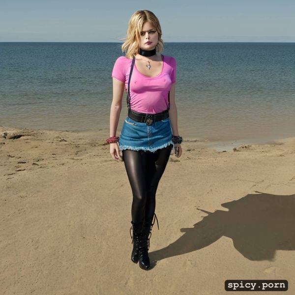 Black knee high boots, 8k, rose mciver as veronica mars standing on a beach rose mciver is wearing pink t shirt - spicy.porn on pornsimulated.com
