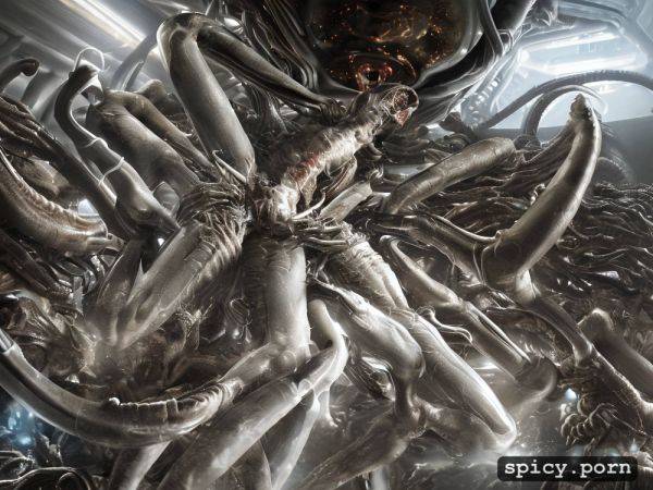 Ahegao, wet, organic alien xenomorph structures, women in xenomorph alien organic fleshy fuck machines - spicy.porn on pornsimulated.com