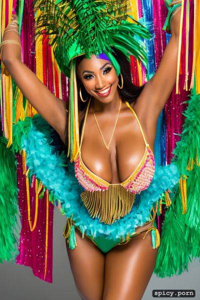 Color portrait, huge natural boobs, 25 yo beautiful performing brazilian carnival dancer - spicy.porn - Brazil on pornsimulated.com