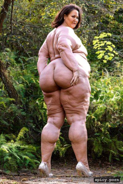 Obese mature fatty muscle lady, in the woods, 65 years old, full body - spicy.porn on pornsimulated.com