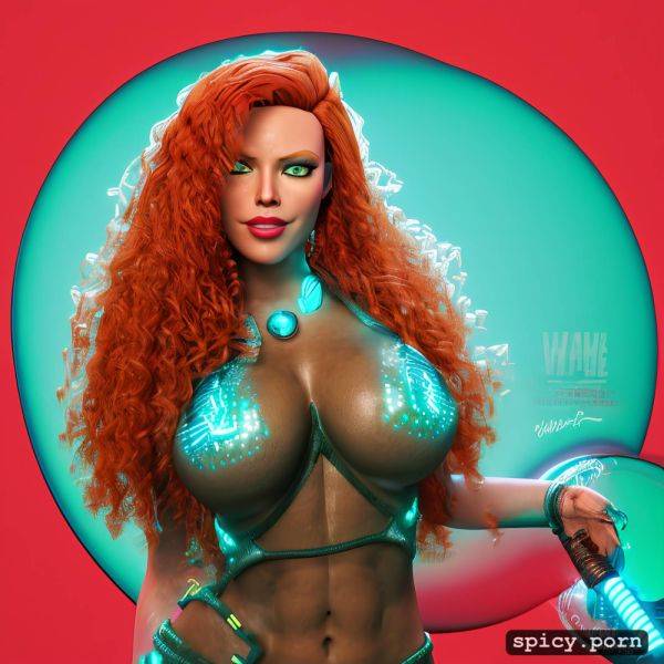 Mary wiseman glowwave full body portrait of curly red haired mad scientist woman from borderlands 3 - spicy.porn on pornsimulated.com