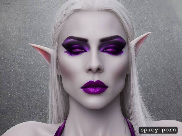 White eyebrows, 23 yo, long straight white hair, perfect slim albino female elf - spicy.porn on pornsimulated.com