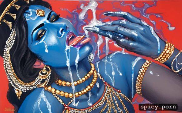 Angry, indian godess kali, drinking cum, dripping cum from face - spicy.porn - India on pornsimulated.com