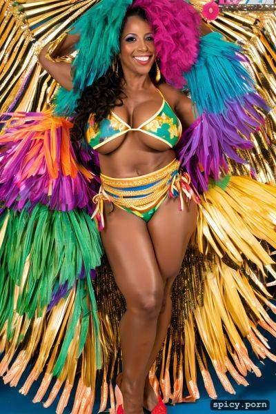 Color portrait, huge natural boobs, 47 yo beautiful performing brazilian carnival dancer - spicy.porn - Brazil on pornsimulated.com