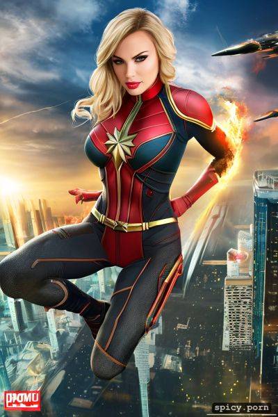 Skyscraper roof, masterpiece, captain marvel, angry look, comicbook cover - spicy.porn on pornsimulated.com