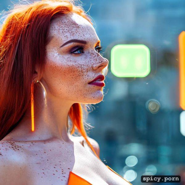 An extremely beautiful redhead scandinavian female humanoid with freckled cheeks - spicy.porn on pornsimulated.com