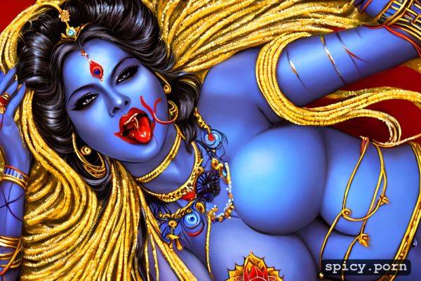 Ahegao face, blue skin, beautiful hindu goddes devi kali - spicy.porn on pornsimulated.com