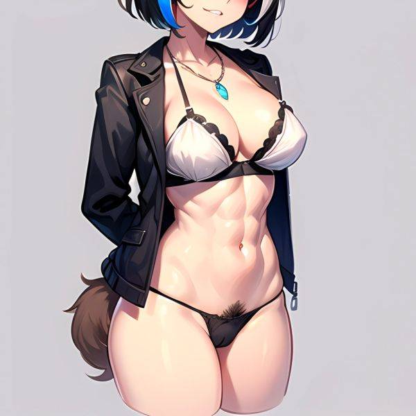 Solo 1girl Abs Animal Ears Aria Crystalplanet00 Bbc Chan Biting Black Hair Black Sclera Blue Eyes Breasts Colored Sclera Cropped, 327408491 - AIHentai - aihentai.co on pornsimulated.com