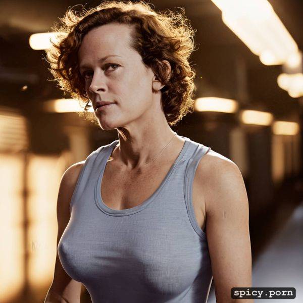 Young sigourney weaver as ellen ripley from the movie alien wearing white tank top and panties - spicy.porn on pornsimulated.com